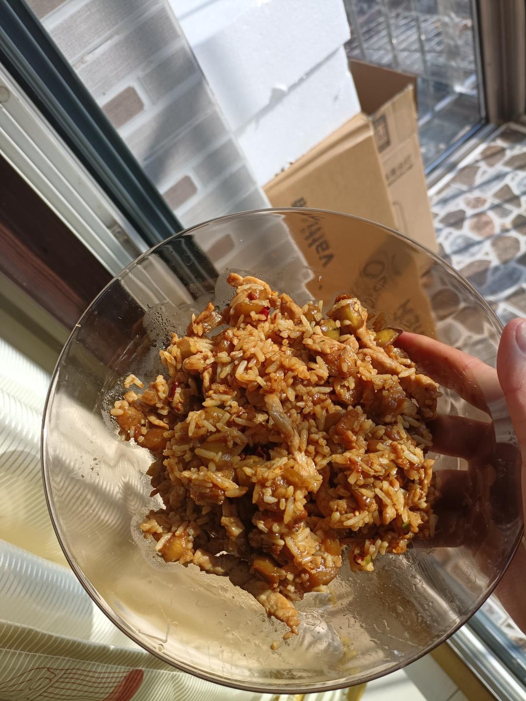 特别好吃的茄子炒饭