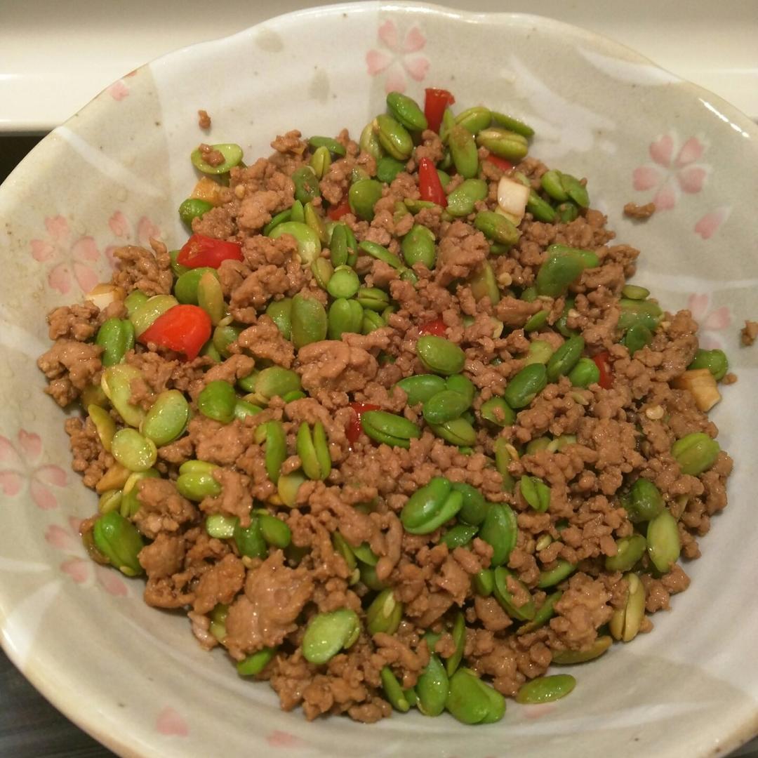 下饭菜 肉末毛豆