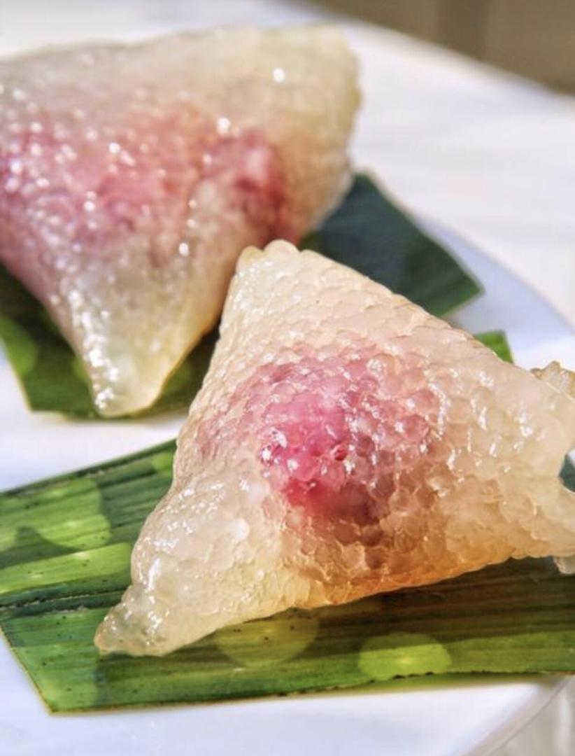 修罗橘右京做的绿油油泰式西米粽子红豆香芋馅内含料理视频