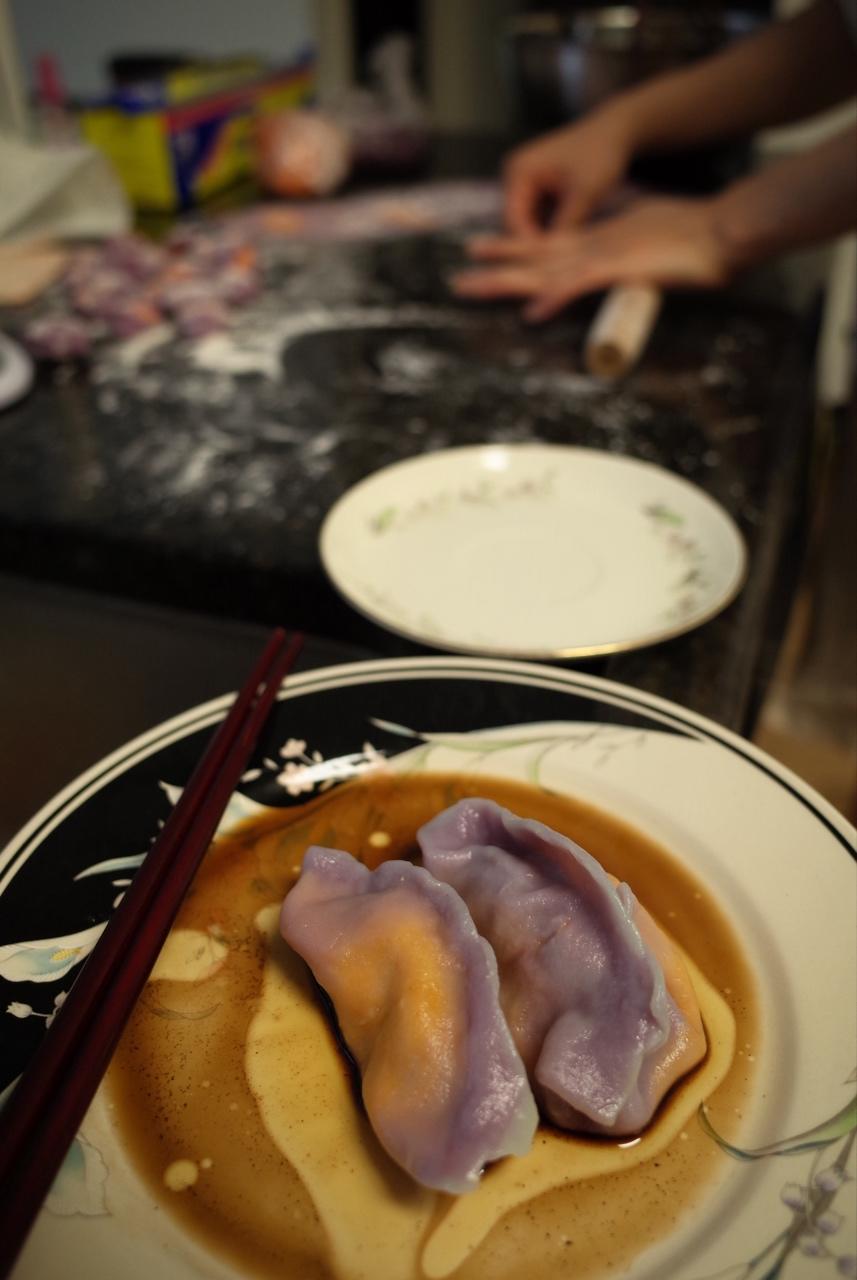 彩色饺子（蔬菜汁）