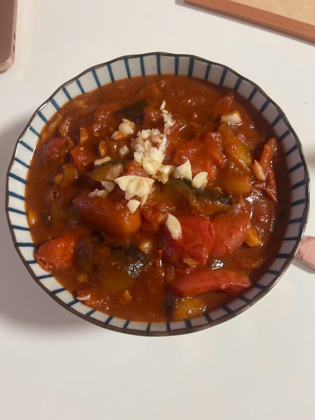 5分钟快手下饭菜#番茄炒茄子🍅番茄家族