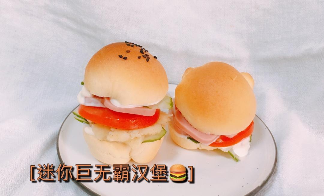柔软的迷你汉堡胚