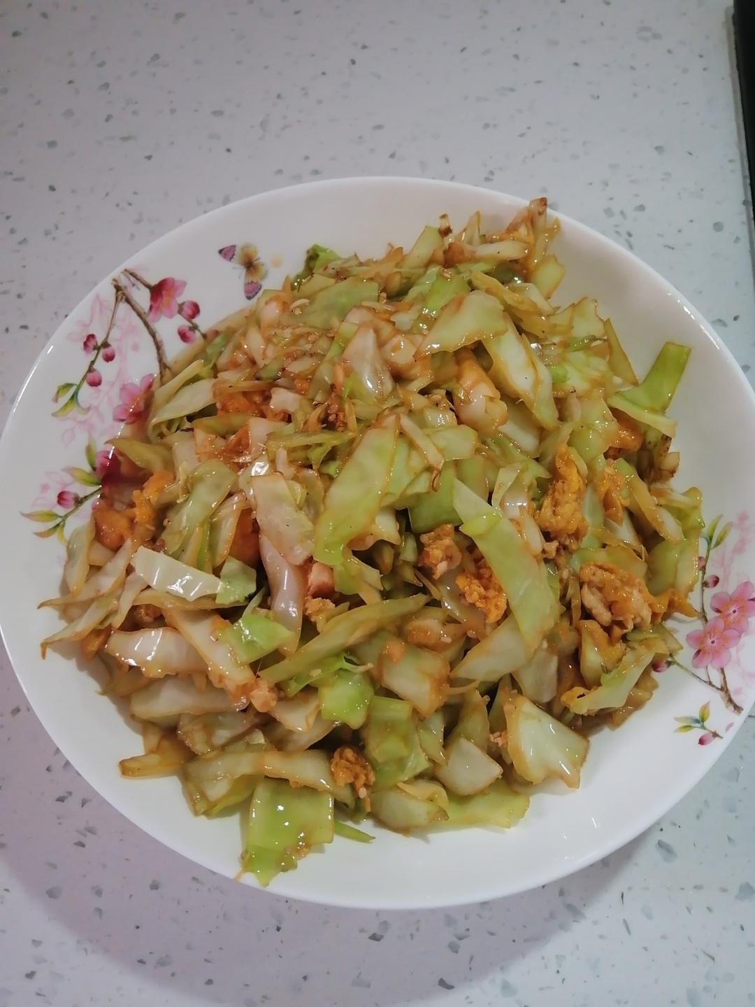 包菜炒鸡蛋
