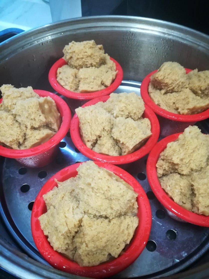 口感Q软的开花红糖米发糕（酵母版）