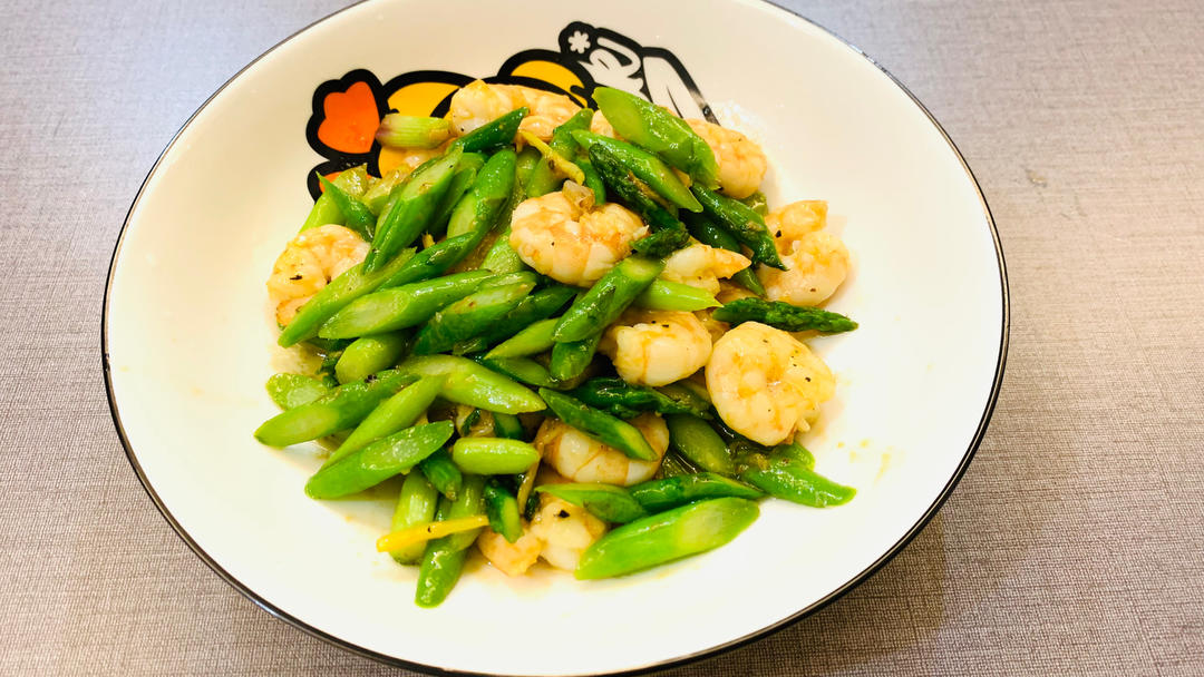芦笋炒虾仁