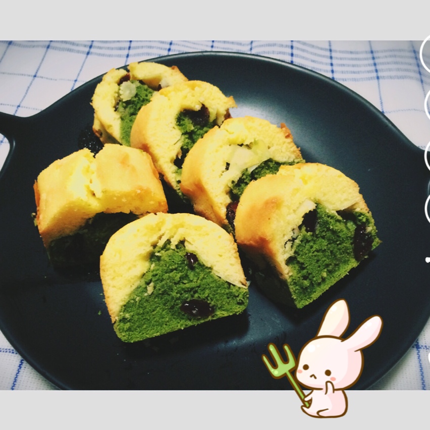 抹茶黑豆之双色磅蛋糕<熊谷裕子>