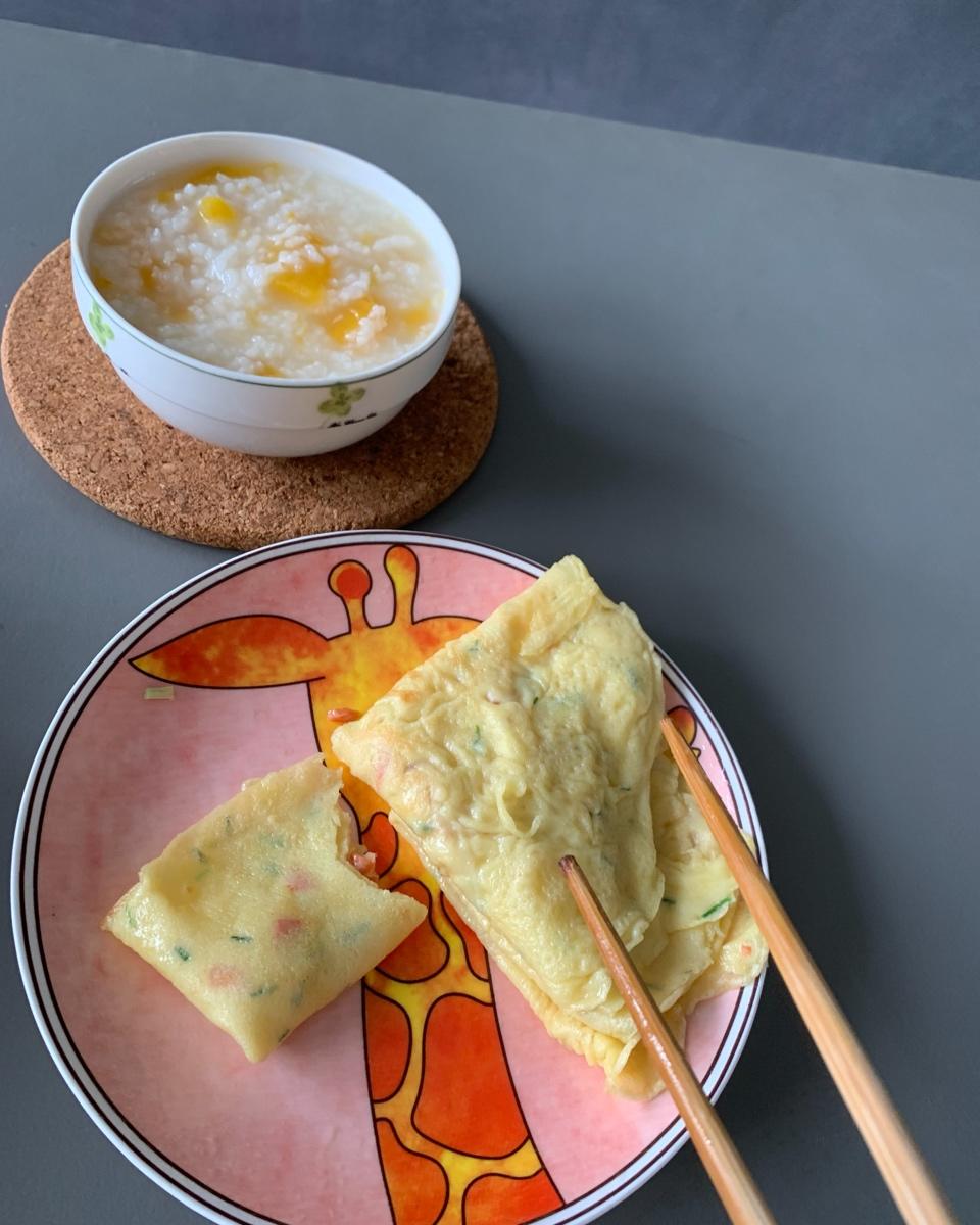 快速早餐鸡蛋葱花饼