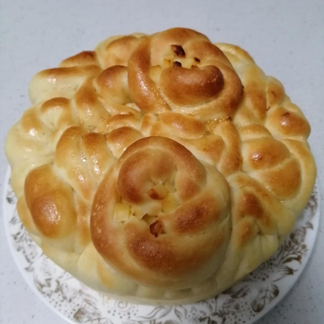 玫瑰花挤挤面包