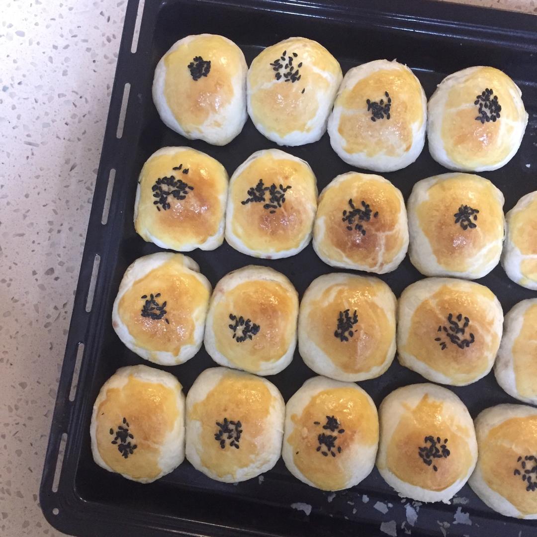 蛋黄酥~紫薯、抹茶、原味~花好月圆，中秋快乐~内附一次做六色蛋黄酥方法~