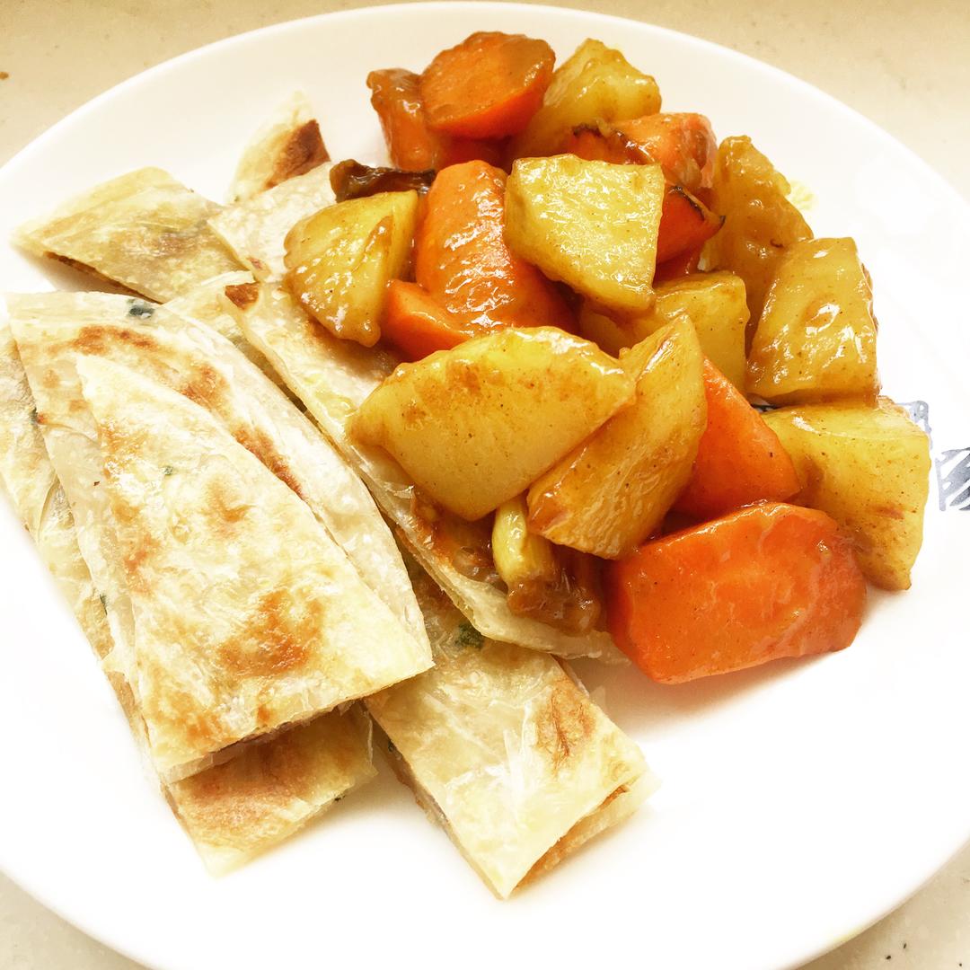 咖喱甘筍薯仔手抓饼-冰箱里剩什么3