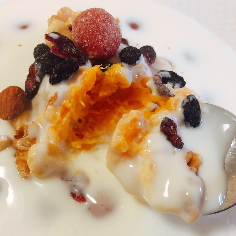 减肥营养餐干果红薯酸奶