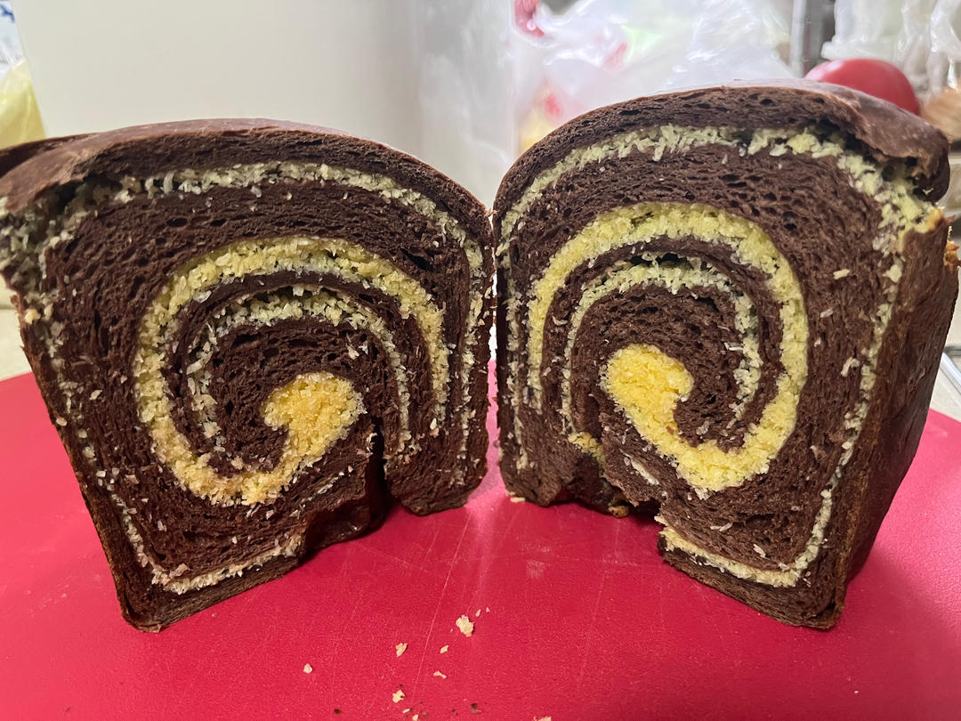 松下面包机可可椰蓉馅面包