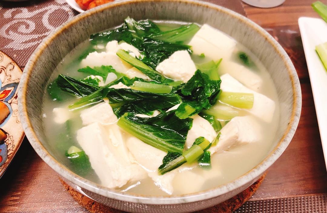 付丽3做的小白菜豆腐