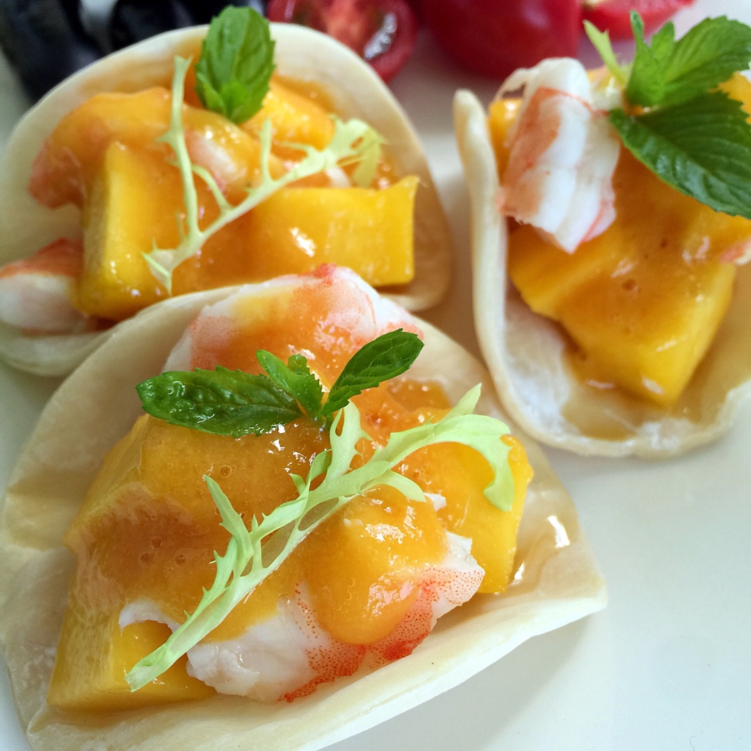 crystal-75做的芒果大虾沙拉