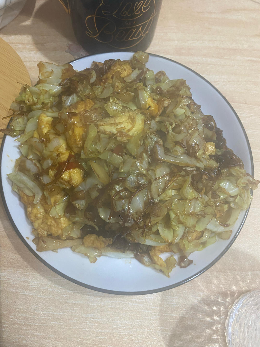 粉丝炒包菜