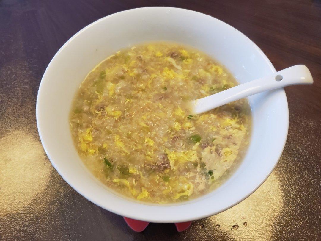 芹菜牛肉粥