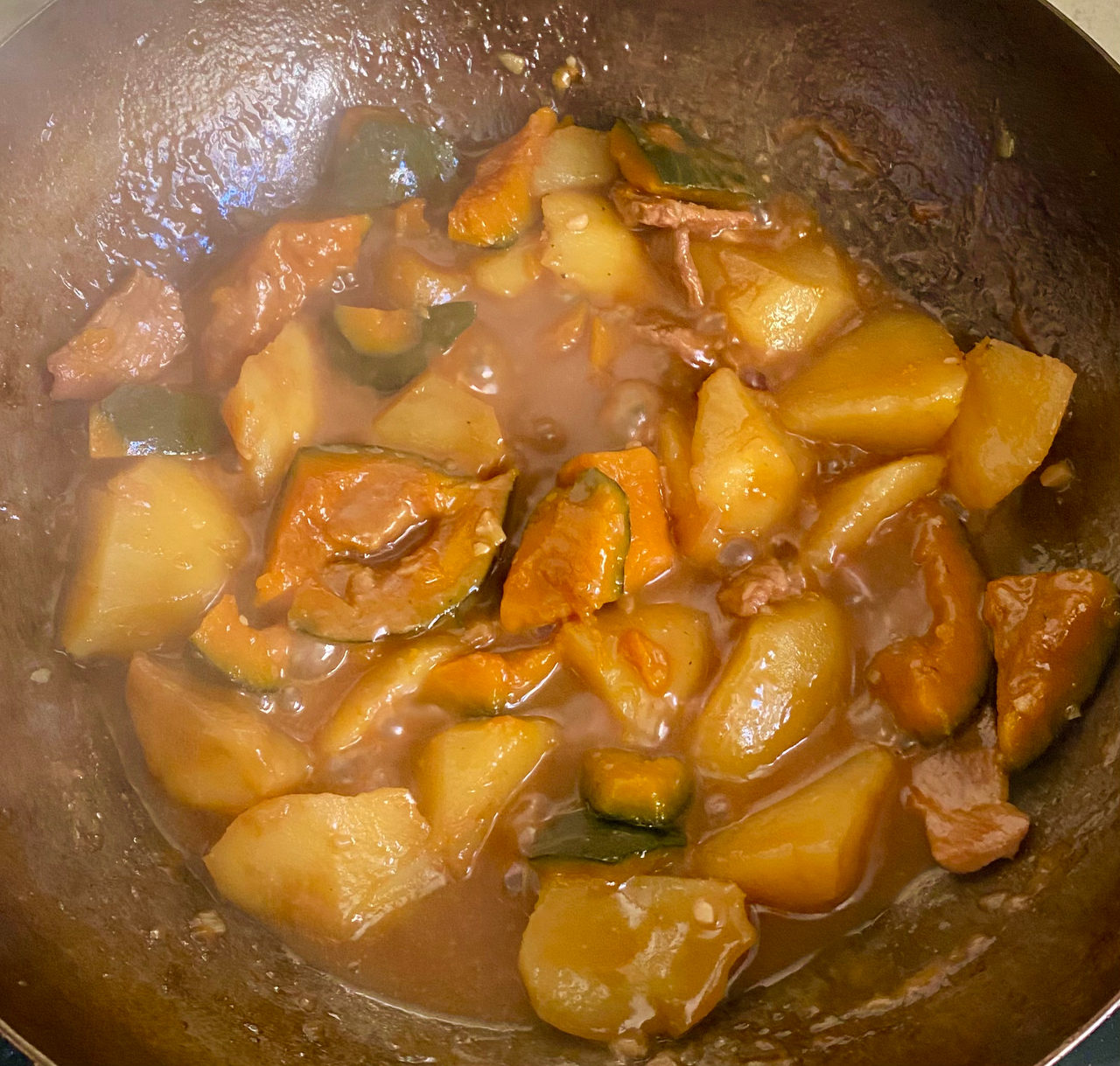 南瓜炖土豆的做法