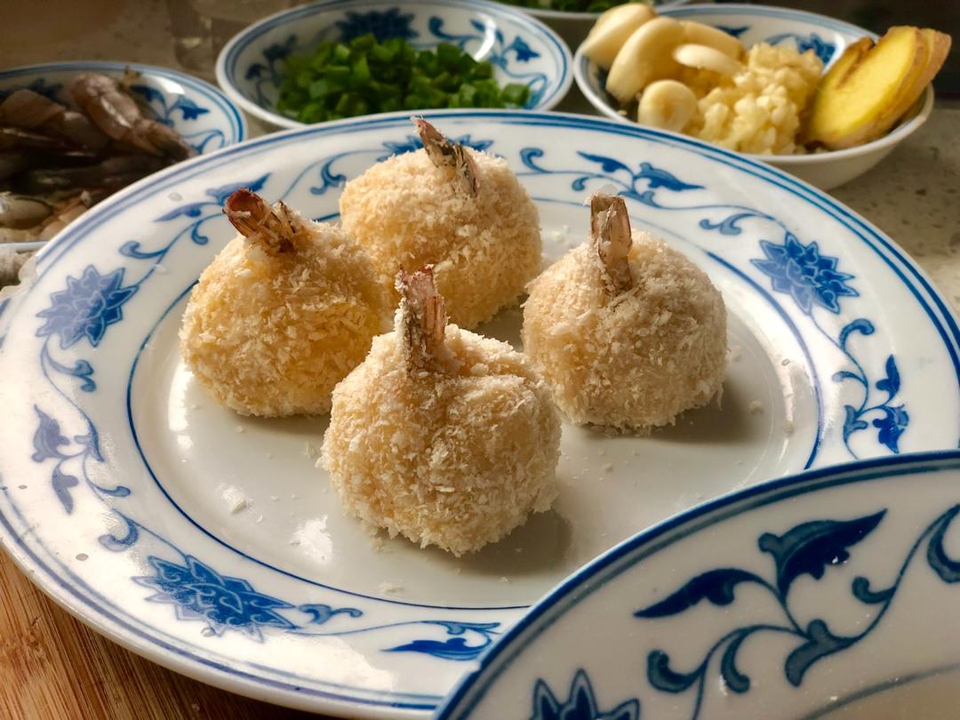 黄金土豆泥虾球