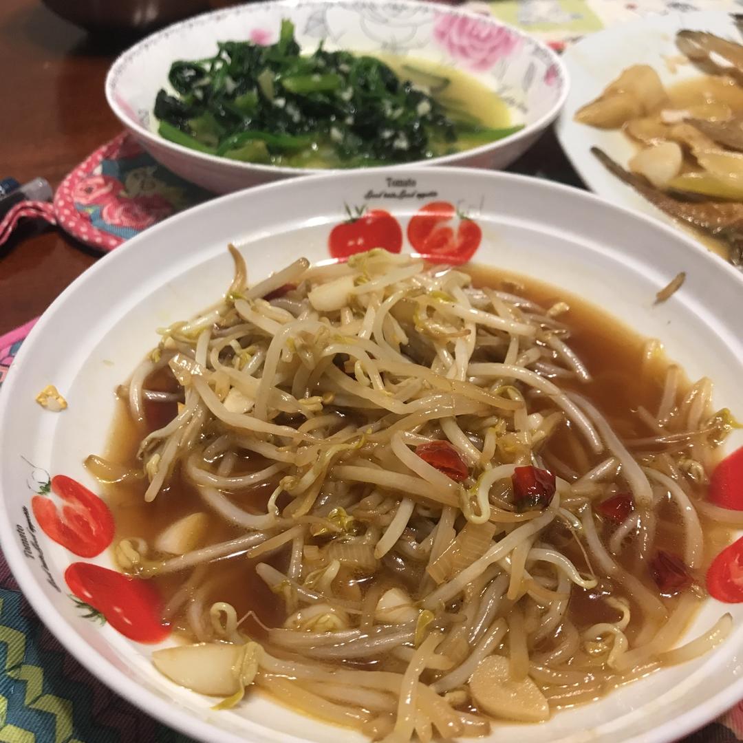 下饭菜：酸辣绿豆芽