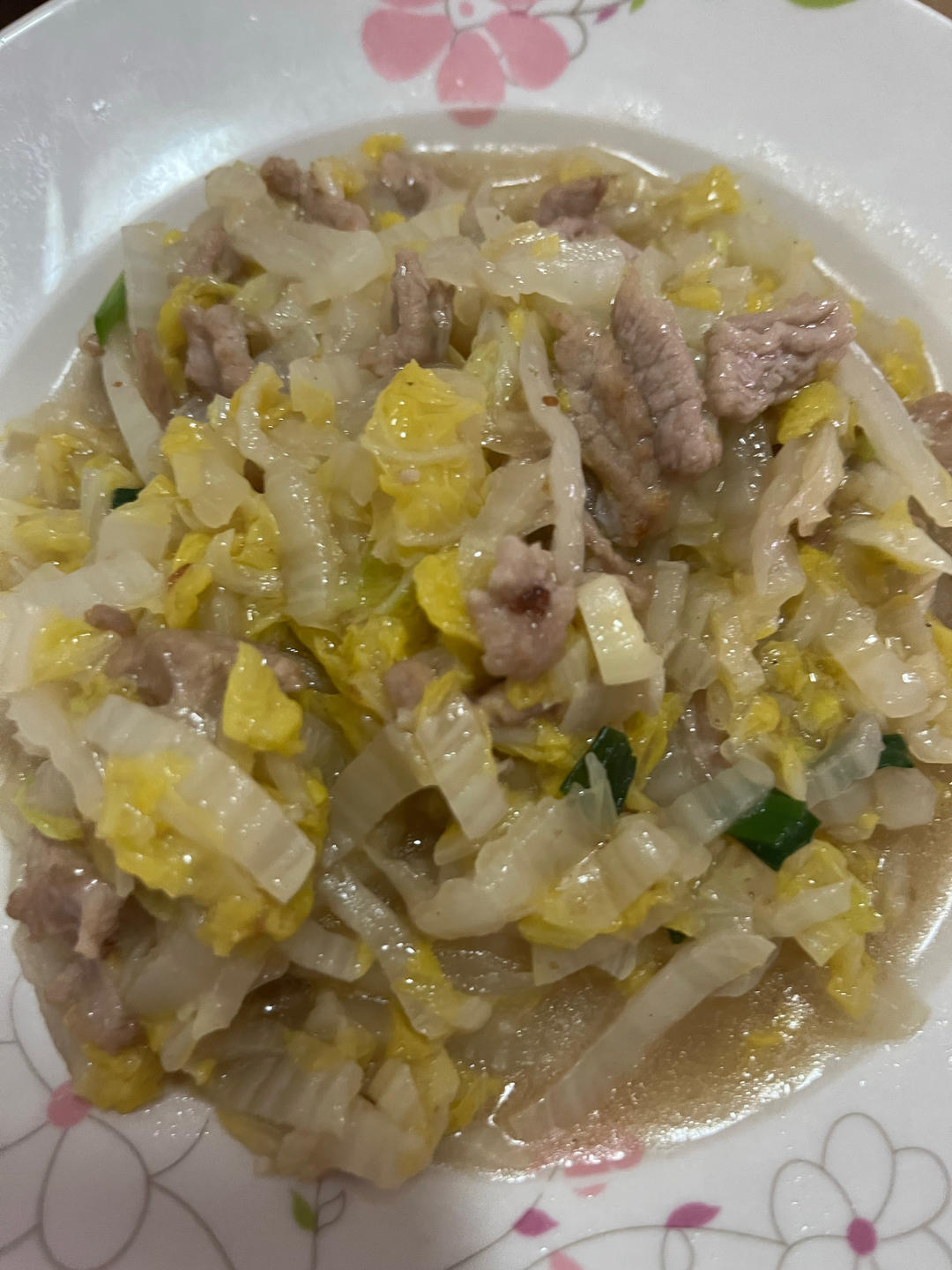 白菜烂糊肉丝