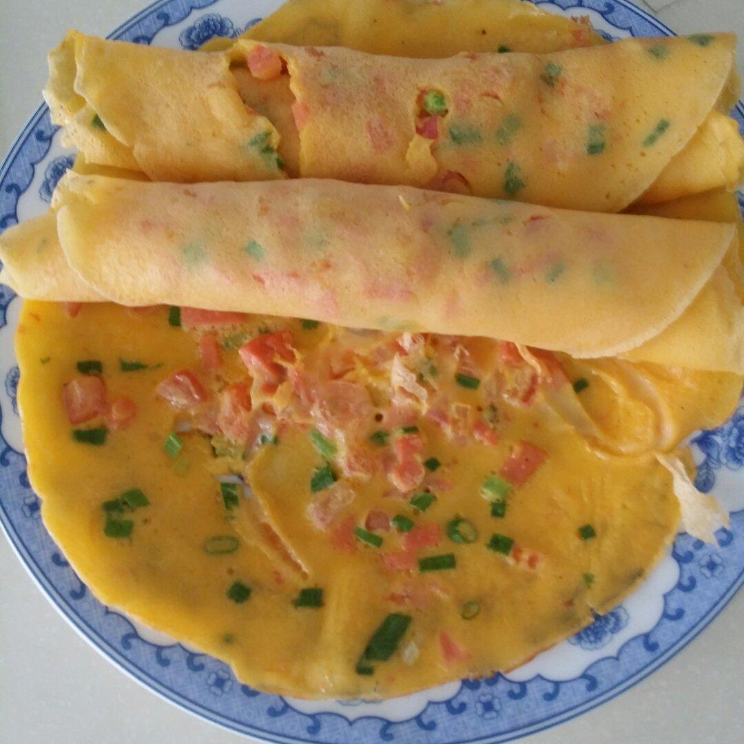 松软香嫩的西红柿鸡蛋饼