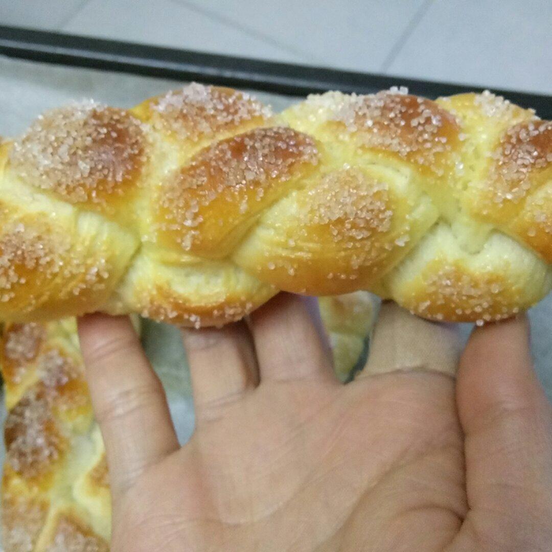 砂糖麻花面包（两股辫子）