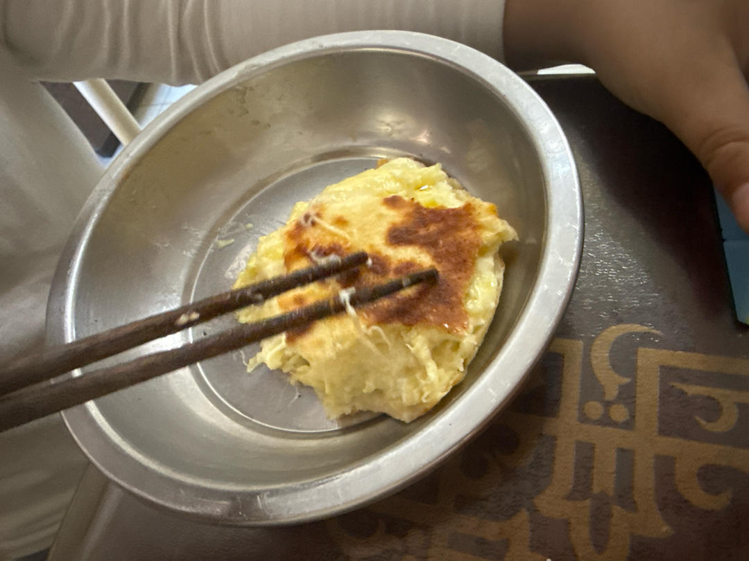 爆浆芝士榴莲饼