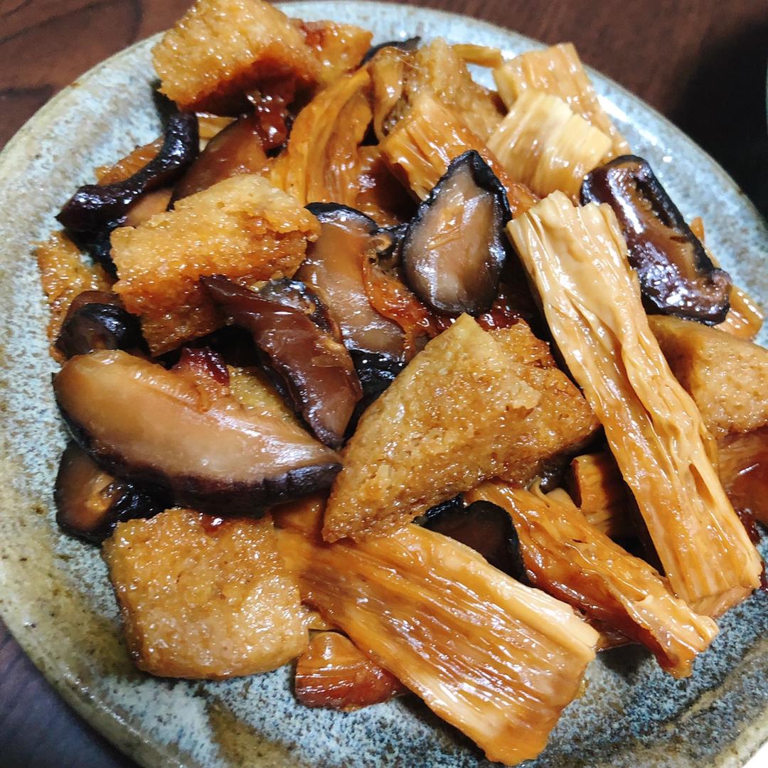 自制面筋、烤麸、凉粉、淀粉