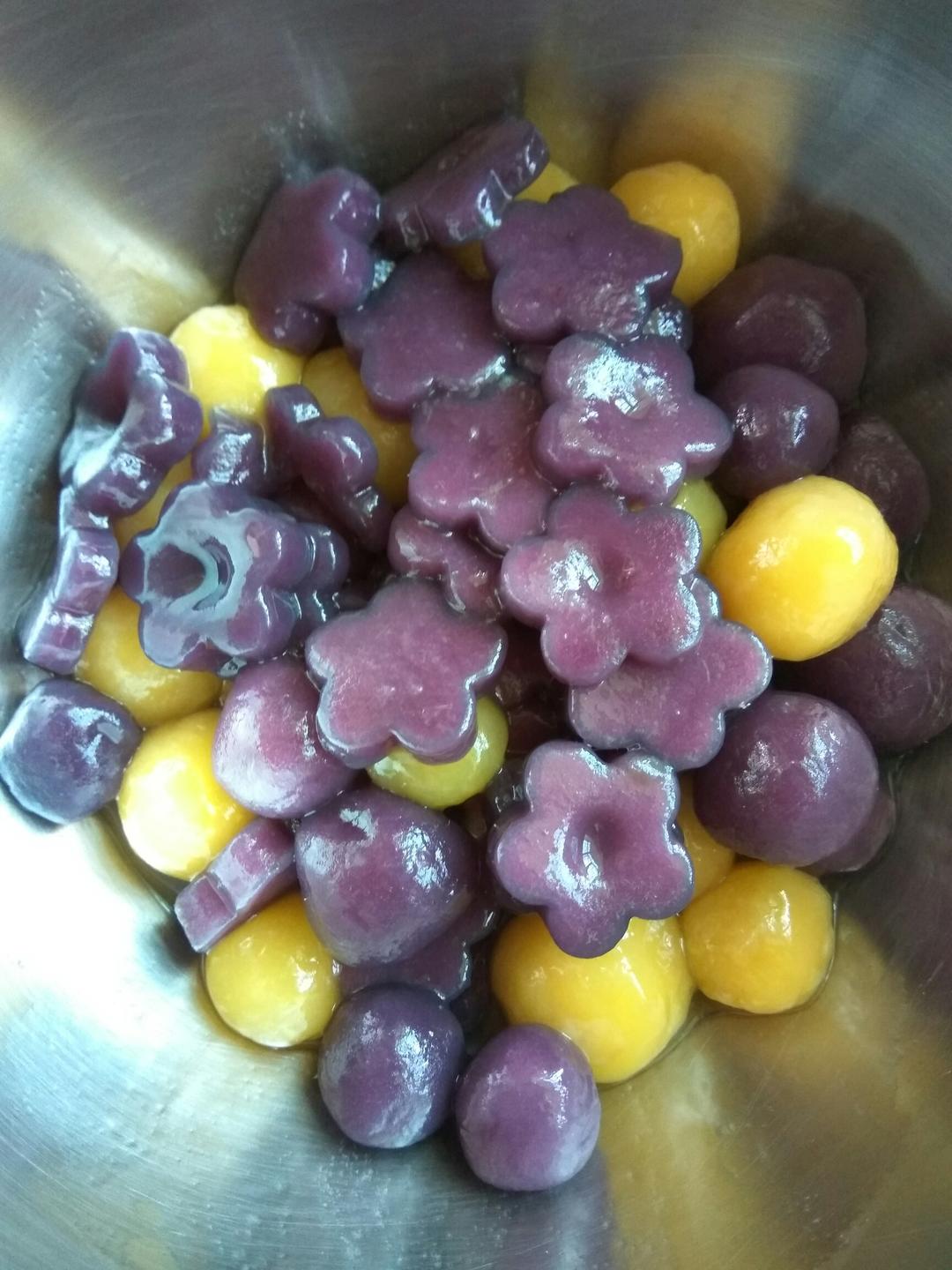 【视频】椰汁芋圆（芋头、红薯、紫薯圆）