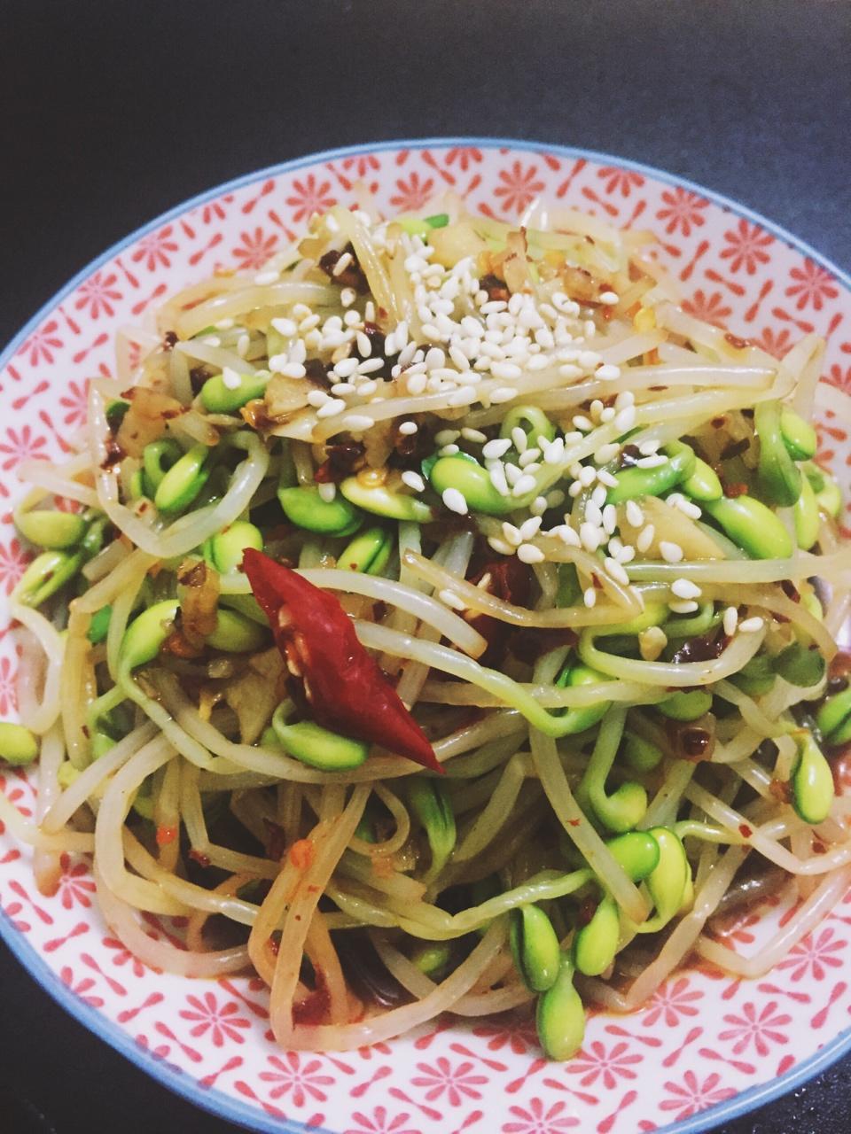 发豆芽&快手凉拌豆芽（视频菜谱）
