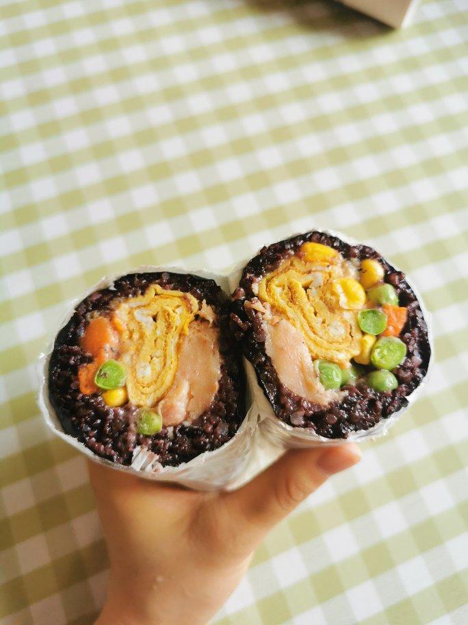 🔥早餐必备❗️双色糯米饭团，五分钟就能搞定