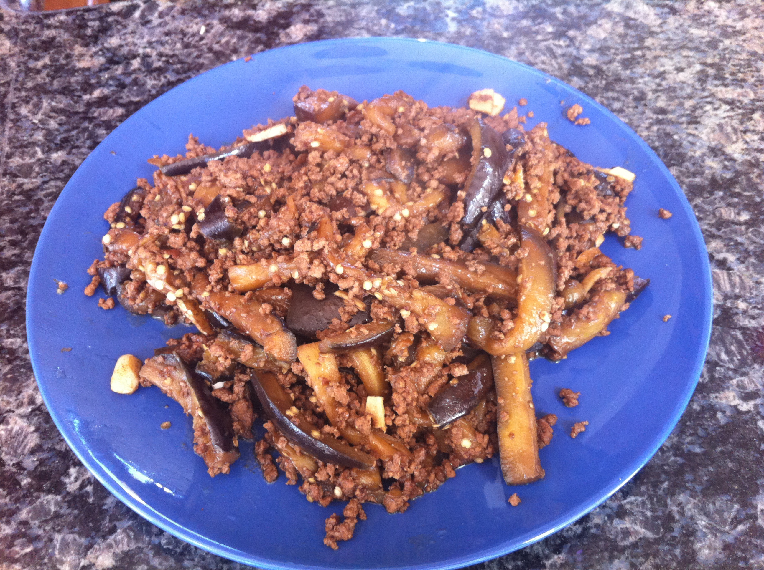 酱香肉末烧茄子