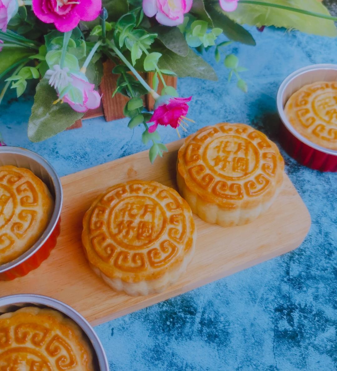 营养黑芝麻蛋月烧［老式月饼］的做法