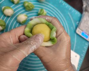 【柿柿如意】翡翠如意斑斓冰皮月饼的做法 步骤2