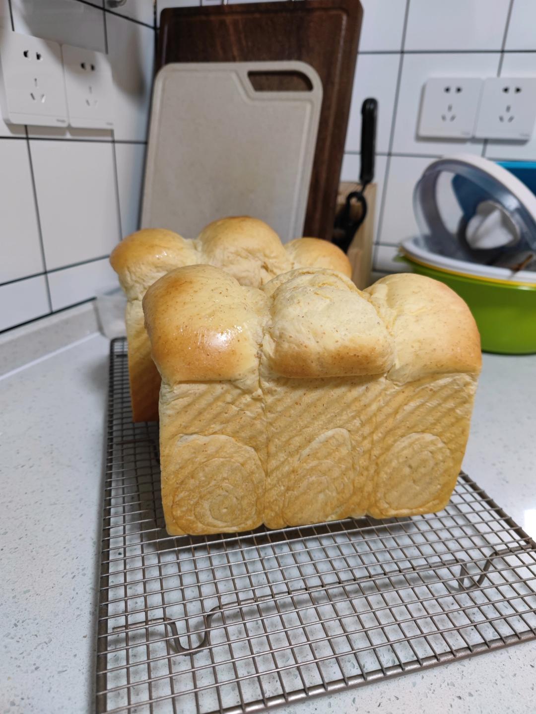 奶香手撕面包吐司，超简单！面包机+松下蒸烤箱