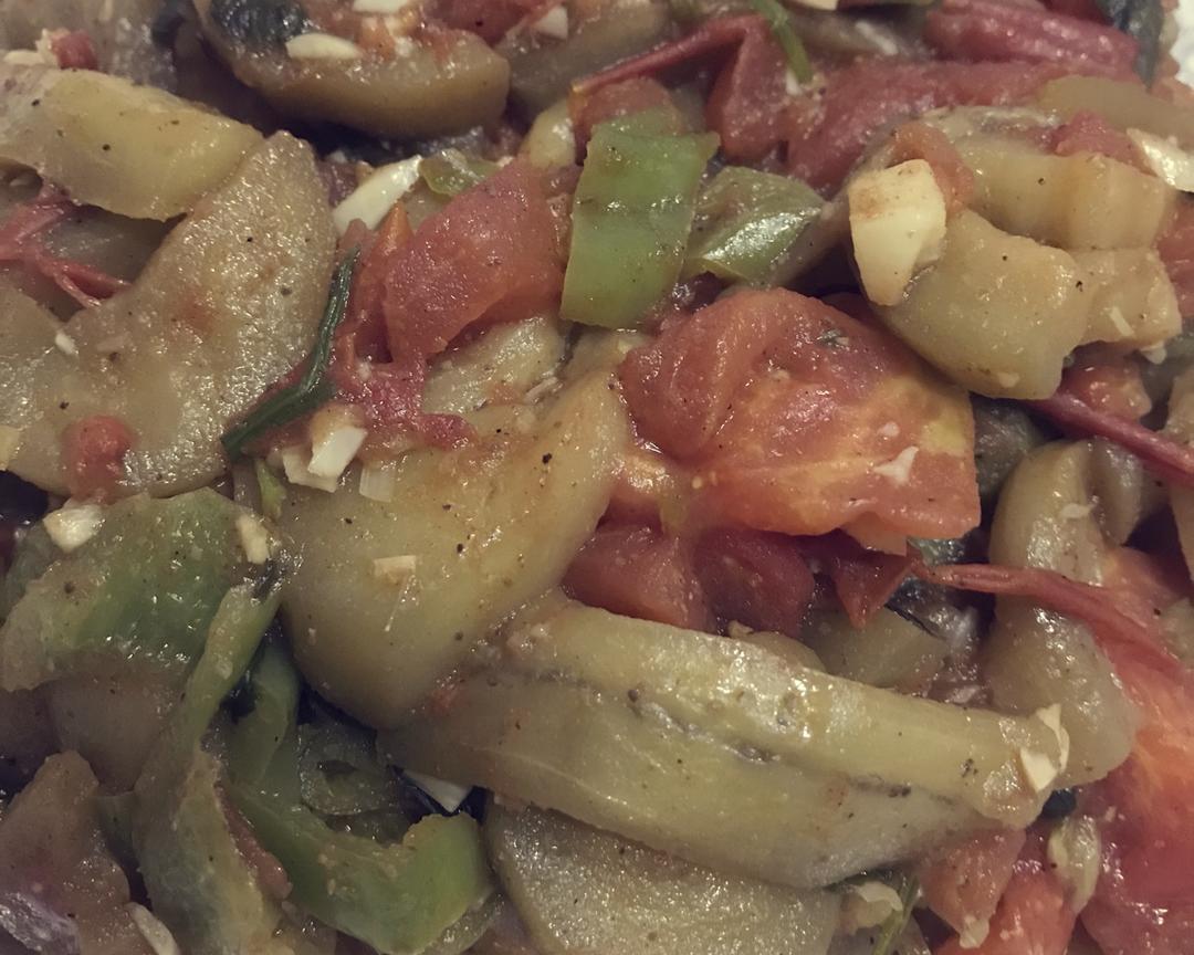 西红柿蒜蓉茄子的做法