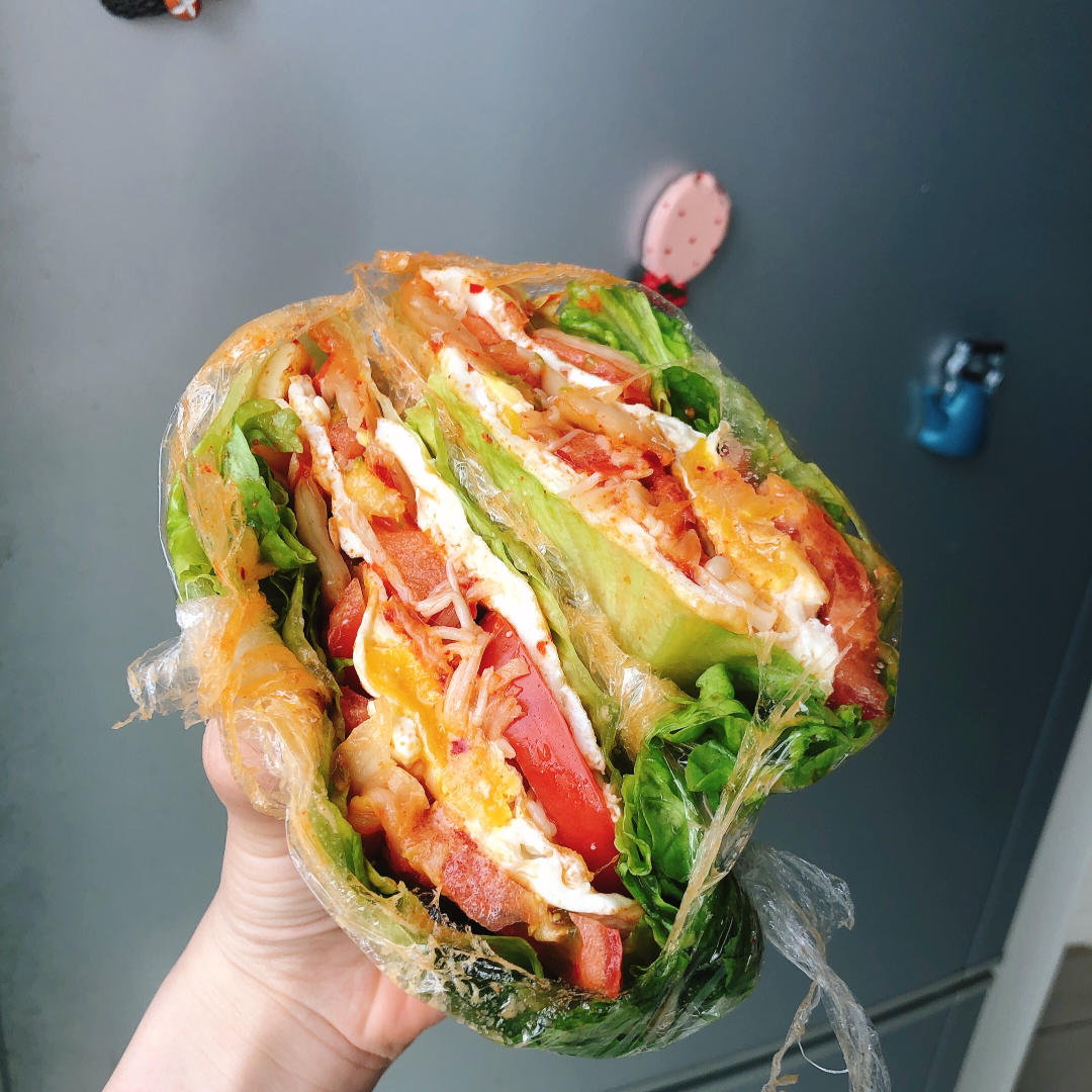 关晓彤同款生菜三明治