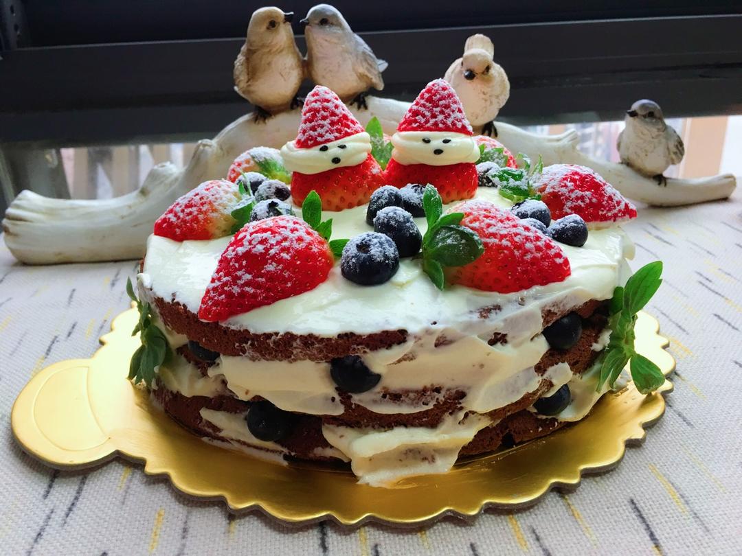 圣诞呆萌裸蛋糕