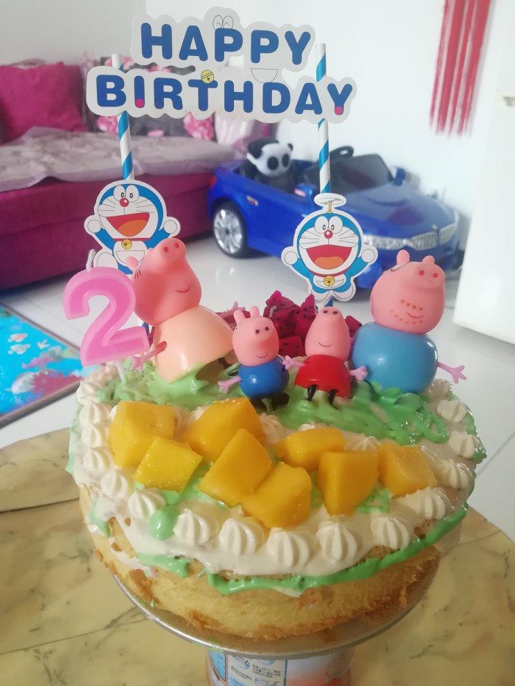 小猪佩奇生日蛋糕，小朋友最爱的蛋糕