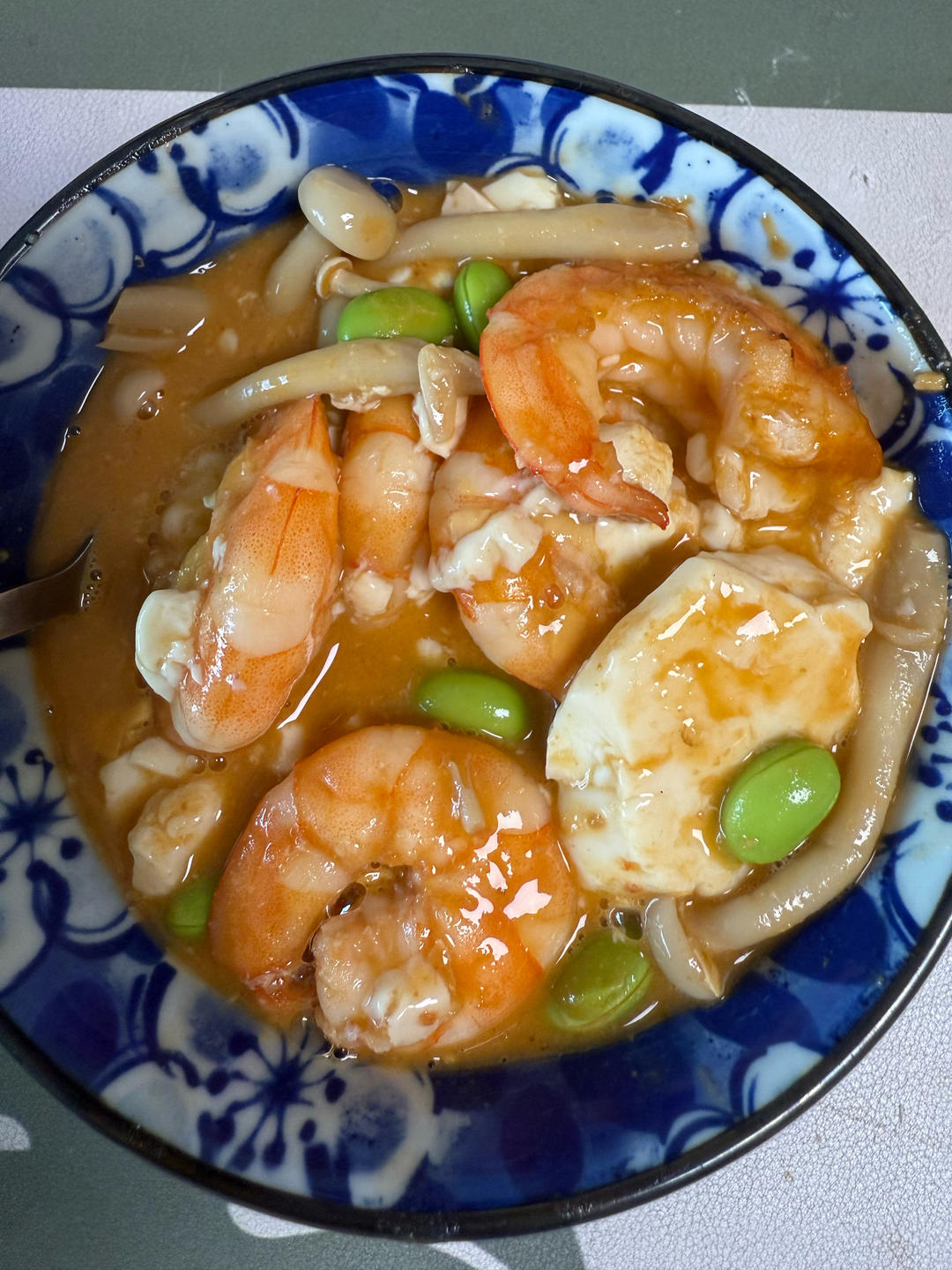 鲜掉眉毛！咸蛋黄鲜虾豆腐｜天冷煮一锅，暖胃又舒心