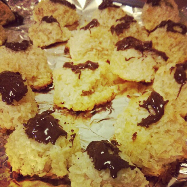 巧克力底椰丝macaroons