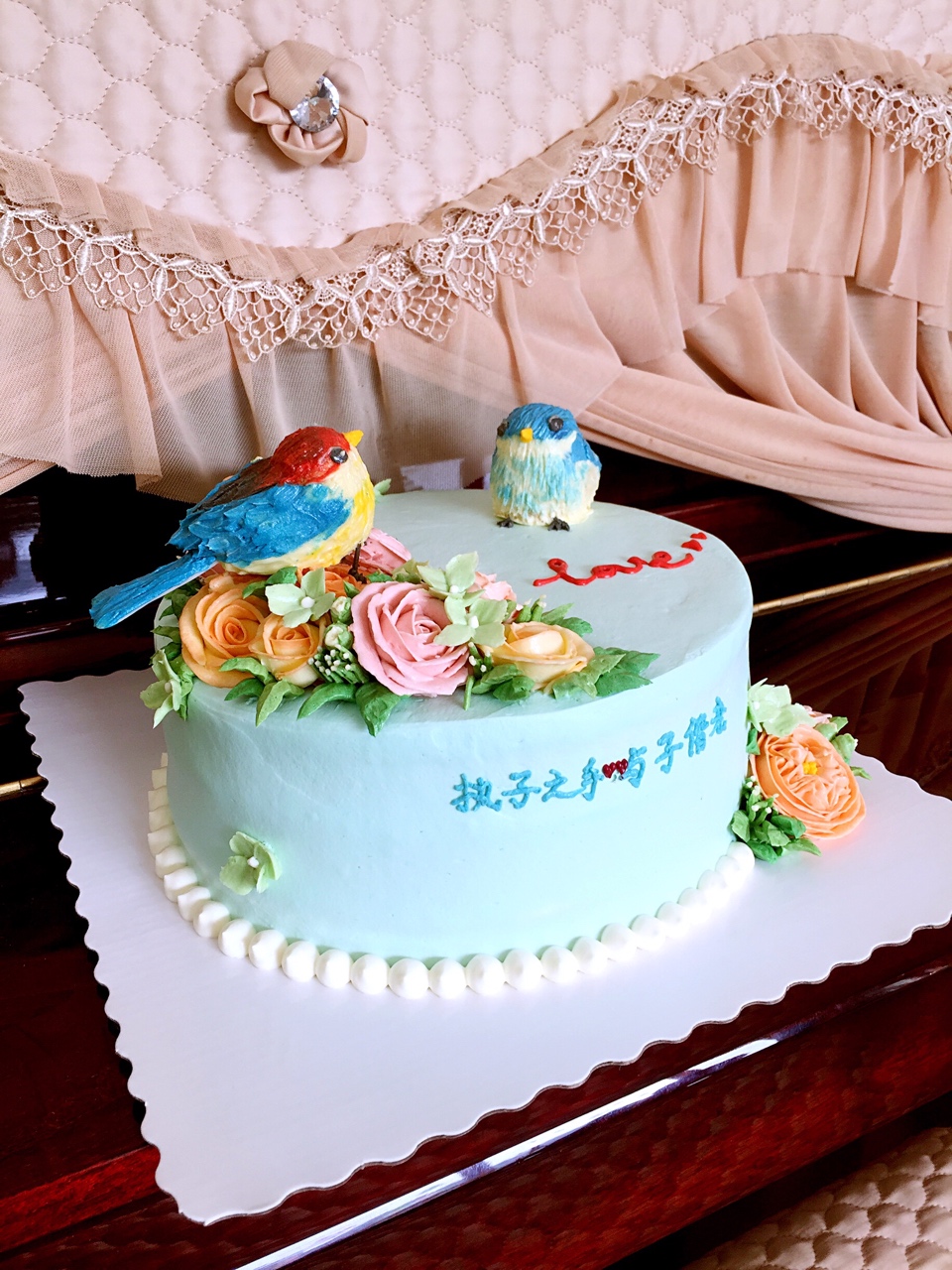 3D蛋糕立体小鸟制作