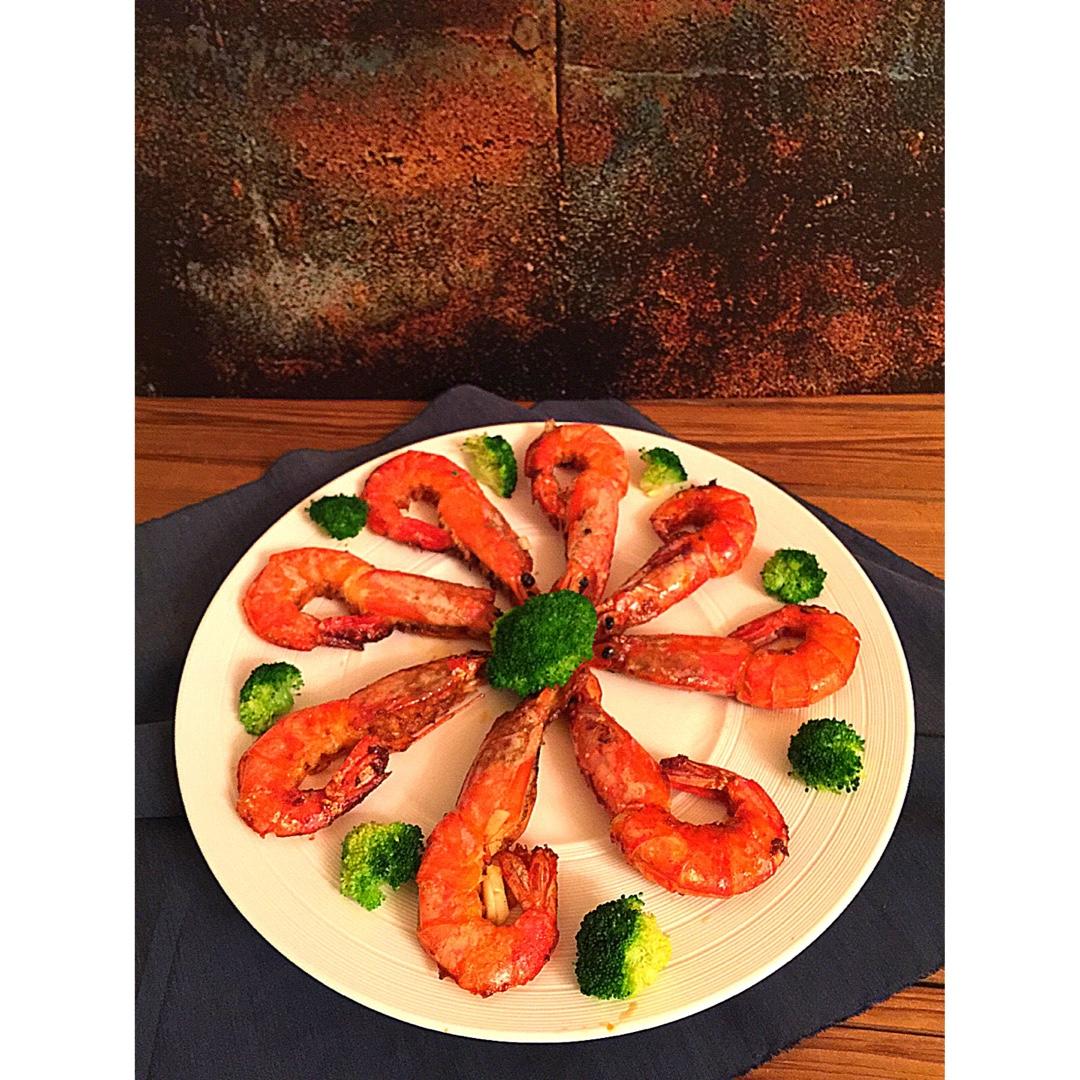 蒜香煎阿根廷红虾