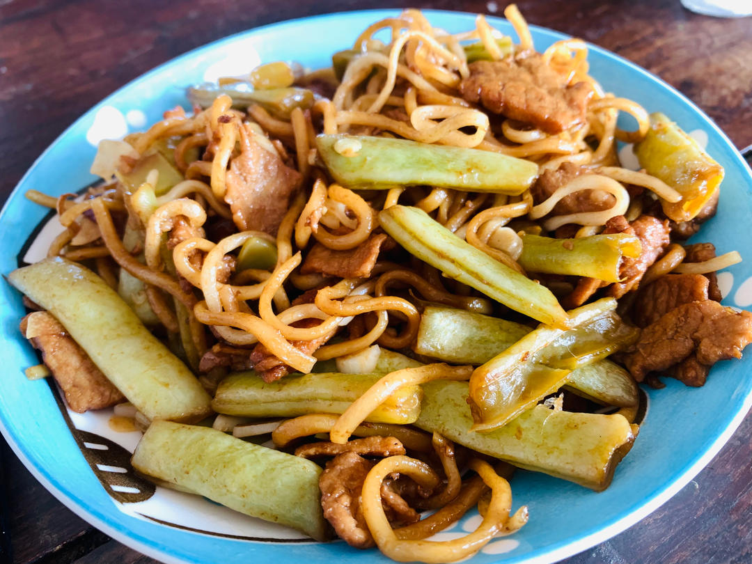 地道老北京扁豆焖面 豆角焖面 太好吃小心吃撑哦