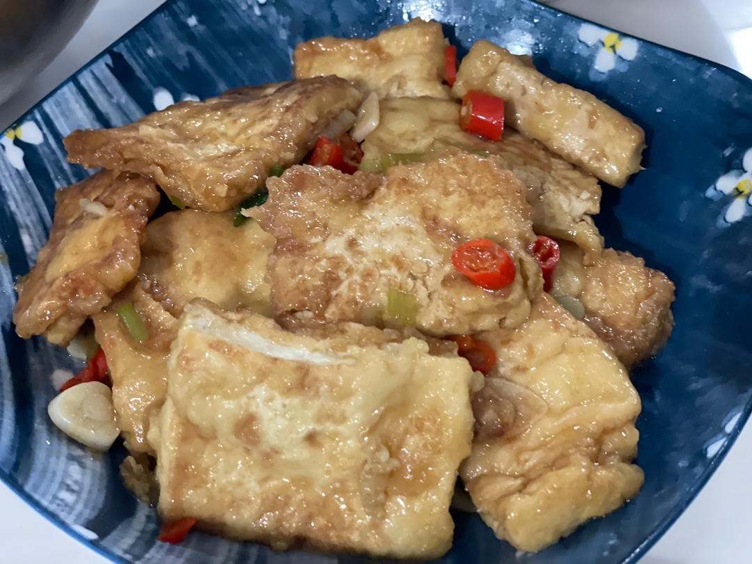 焖煎豆腐