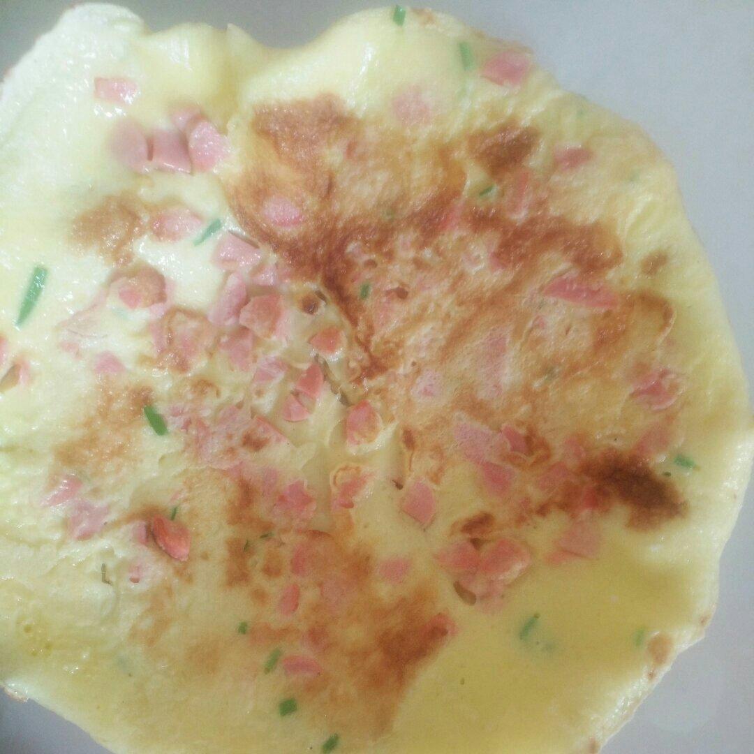 火腿肠葱花鸡蛋饼