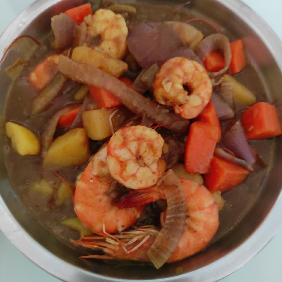 咖喱土豆虾仁