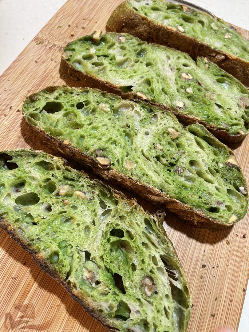 风靡INS的免揉双色开心果双料天然酵母欧包sourdough bread