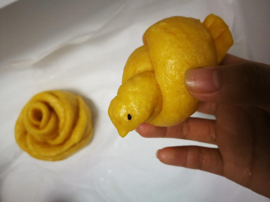 南瓜紫薯花样馒头