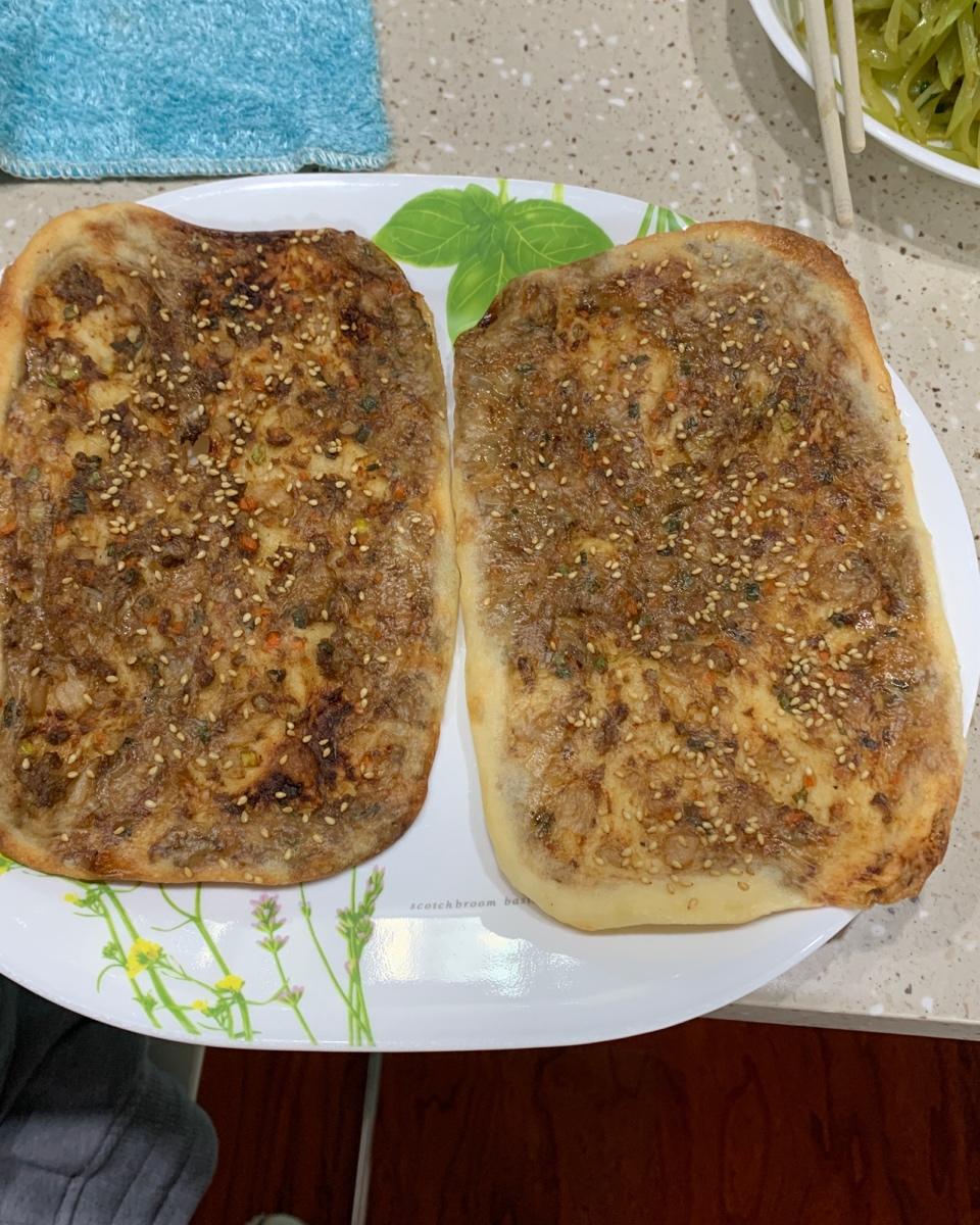 👩‍🍳香喷喷的榨菜鲜肉锅盔～吃一次忘不了💁🏻‍♀️